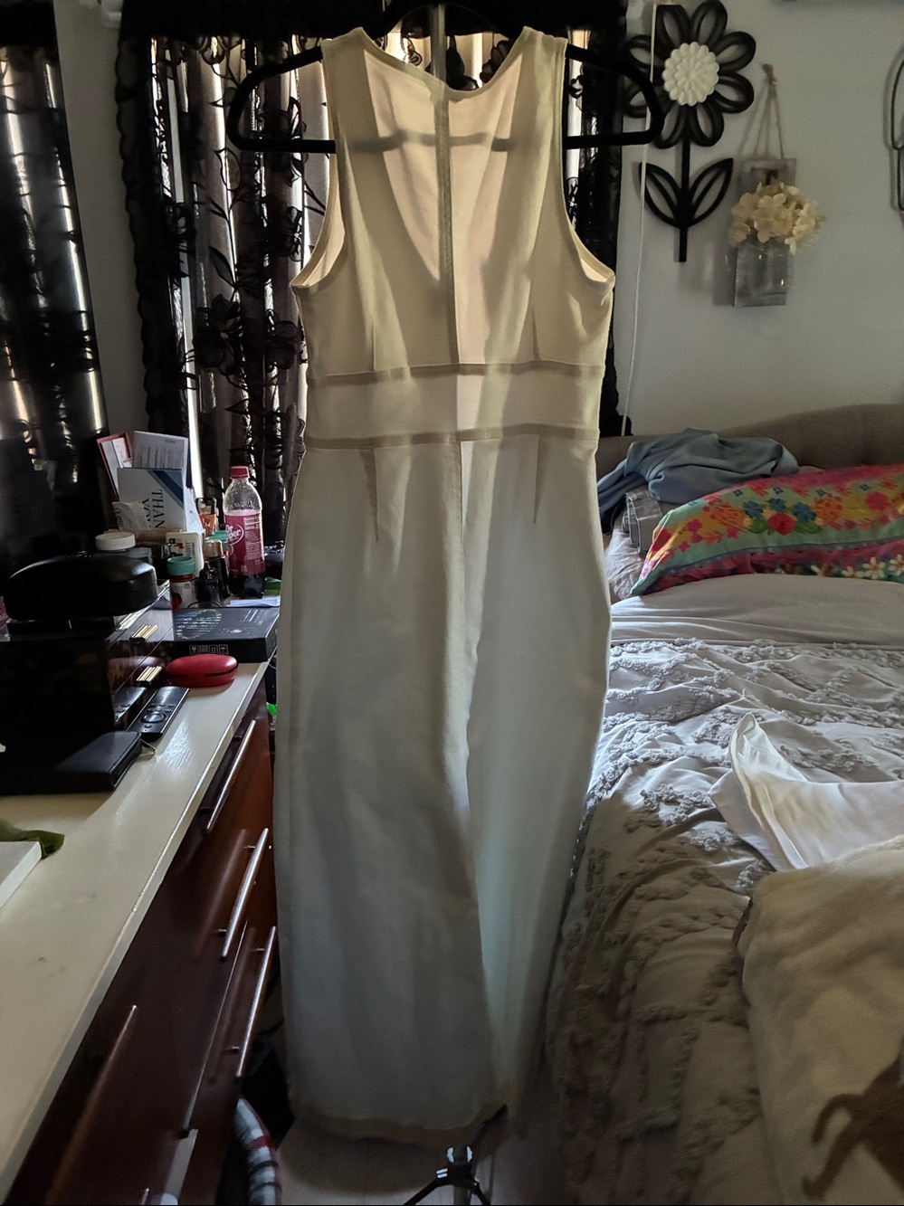 American Eagle Outfitters Cream Button-Front Maxi Dress - Picture 3 of 7